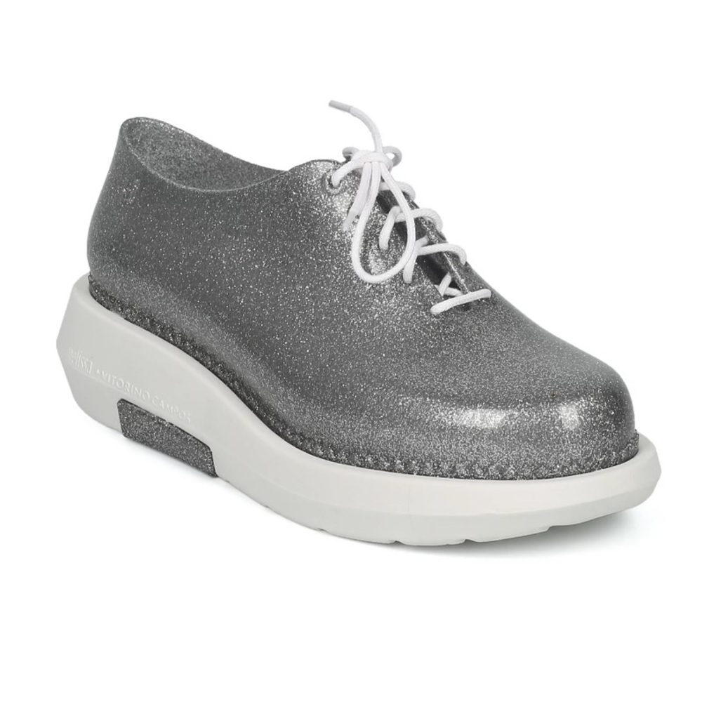 NIB Melissa x Vitorino Campos Grunge in Silver Glitter - 10